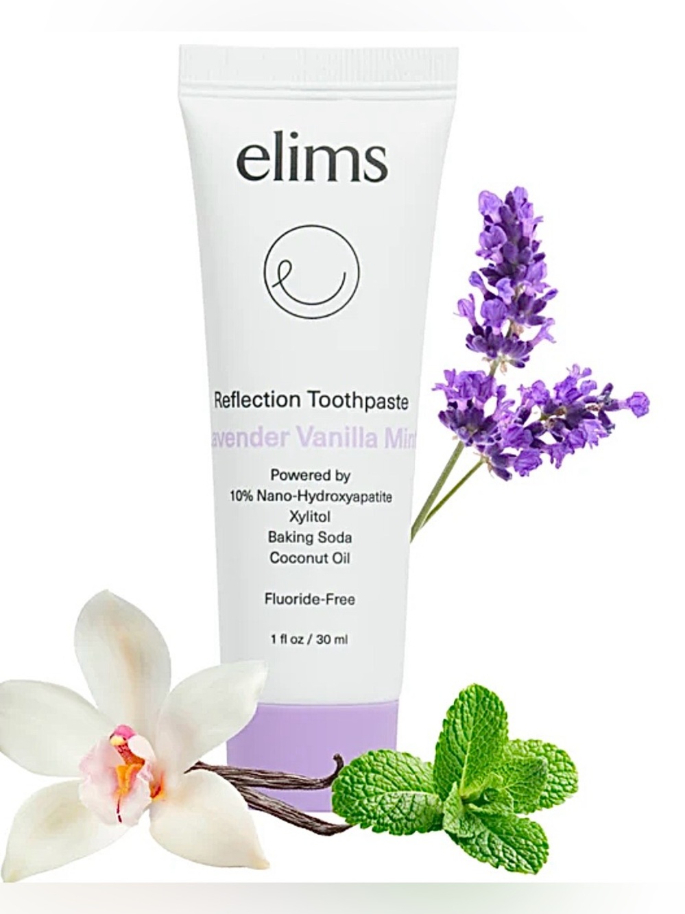 NWT Elims Travel Sized Reflection Toothpaste in Lavender Vanilla Mint